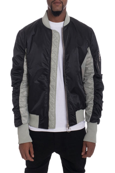 TWO TONE BOMBER- BLACK