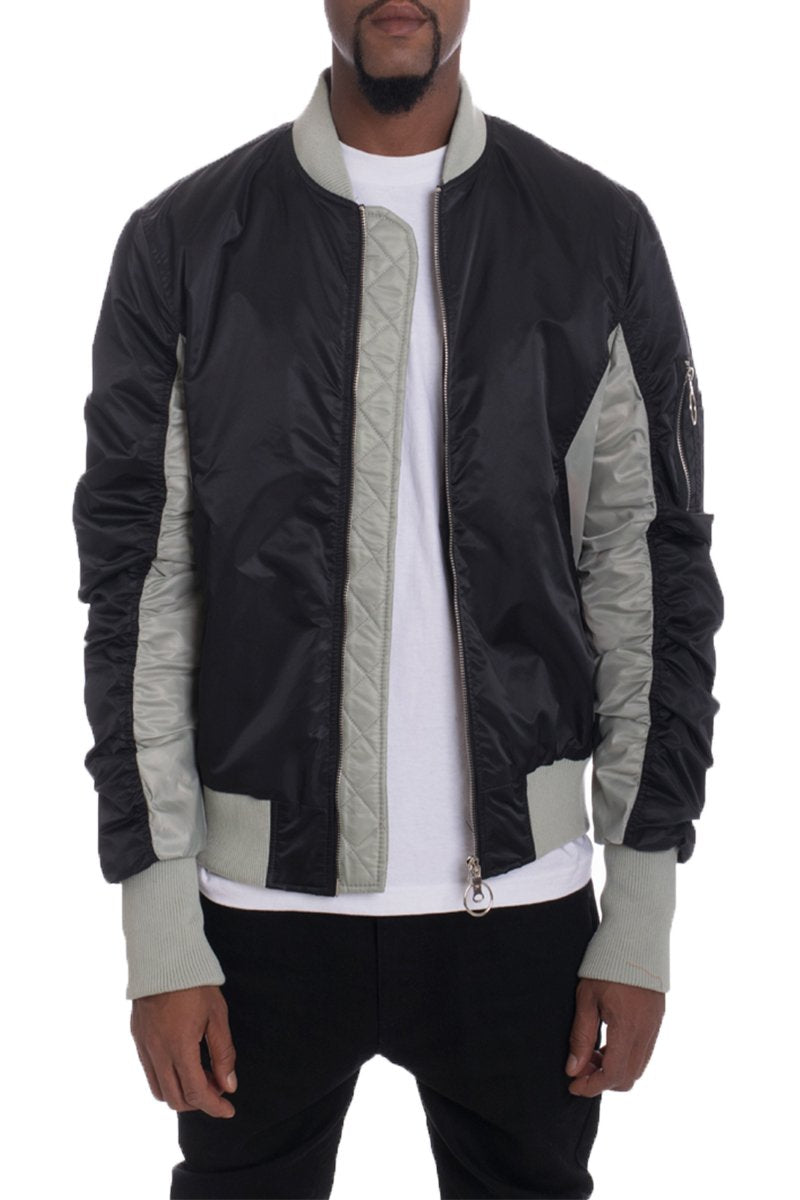 TWO TONE BOMBER- BLACK