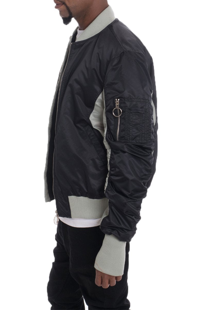 TWO TONE BOMBER- BLACK