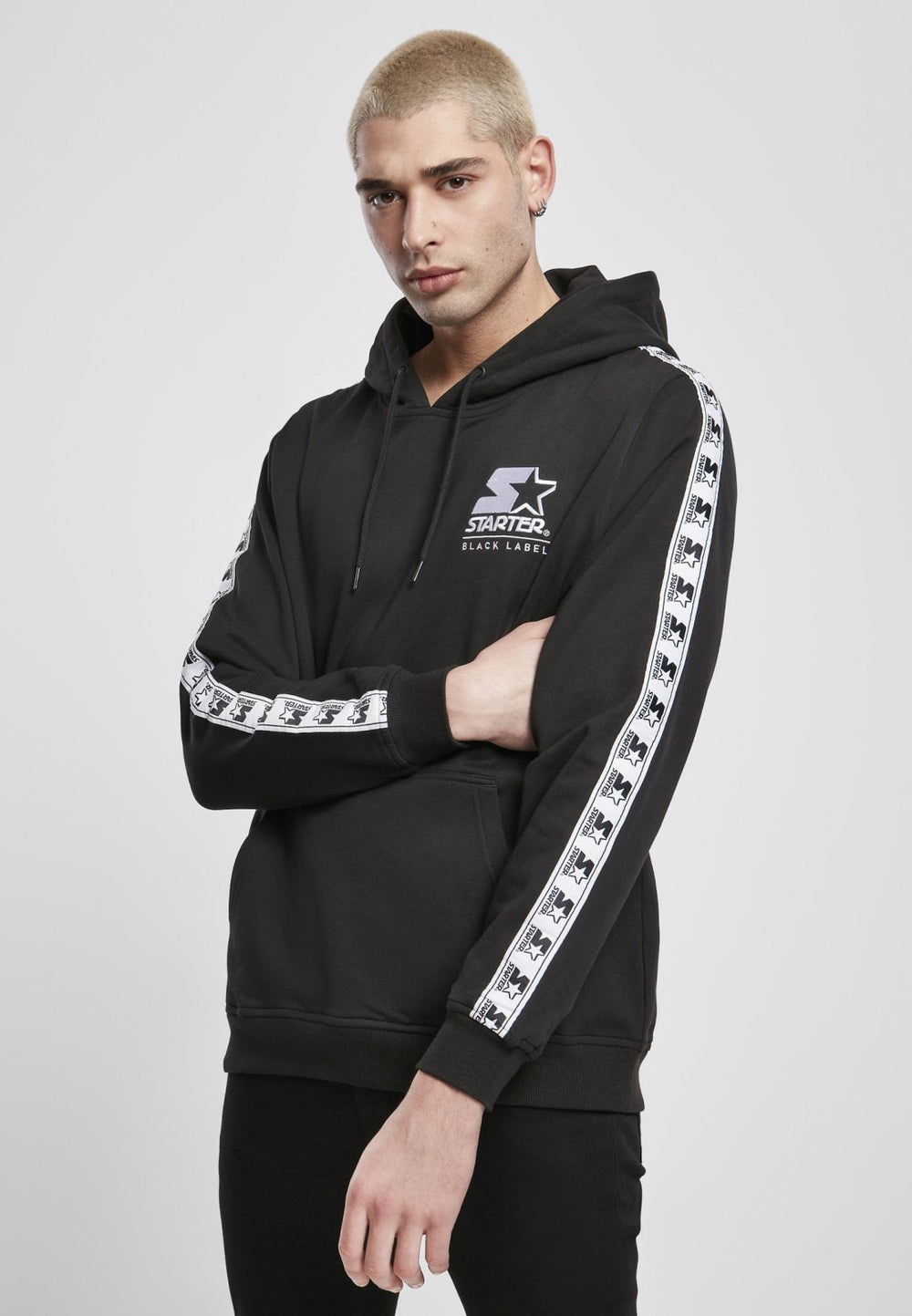Starter black online label hoodie